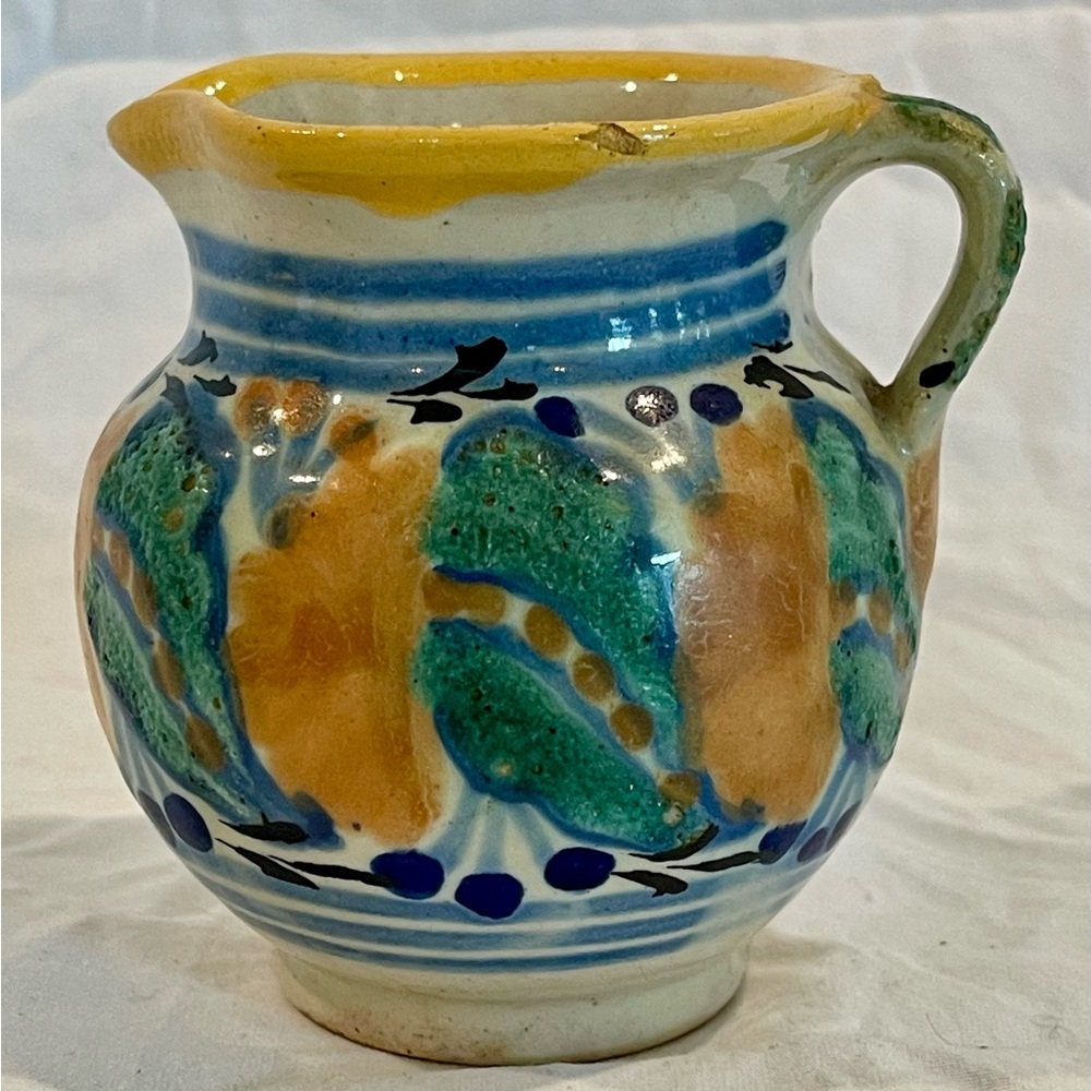 Vintage Ceramic Mexican Pottery Pitcher.